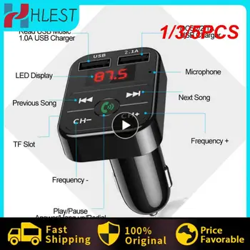 1/3/5PCS Automašīnas Brīvroku Komplektu Bezvadu Bluetooth saderīgu 5.0 FM Raidītājs LCD MP3 Atskaņotāju, Auto Piederumi Dual USB Lādētājs FM