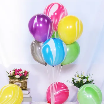 10Pcs/Set 10inch Krāsains Agate Marmora Lateksa Baloni Laimīgs, Dzimšanas dienas svinības, Kāzu Dekorēšana Bērnu Dušas Izlaidums Puse Dekori