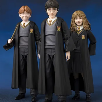 12cm, Hermione, Rons Vīzlijs Apvienotā Kustamā Anime Burvju Skolas Darbības Attēlā Pvc Leļļu Kolekcija Skaitļi Rotaļlietas Draugs Ziemassvētku Dāvanu
