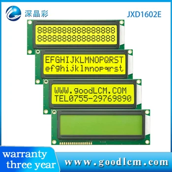 1602E LCD displeja modulis 16x2Large Raksturs LCD EKRĀNU 16X02 5.0 V vai 3.3 V strāvas piegādes hd44780 disku STN Dzeltena displejs
