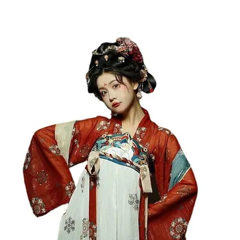 2024 Hanfu Posmā Valkāt Karstā Tradicional Ķīna Garām Piedurknēm Kleita Dejotāju Apģērbs Tradicionālā Ķīniešu Cosplay Tērpi Sievietēm
