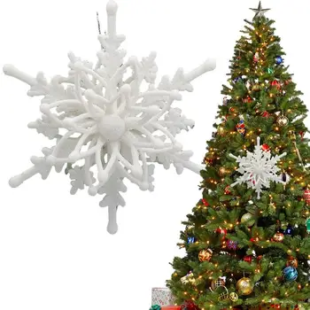 3D Sniegpārsliņas Ziemassvētku Eglīte Karājas Dekoratīvie Rotājumi Tukšums Baltas Sniega Pārslas, Kulons, Lai Dāvanu Tagus Ziemassvētki Grupa Krājumi