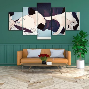 5 Gabali Sienas Mākslas Audekls Gleznošanai Anime Raksturs Plakātu Moduļu Attēlus, Mājas Apdare, Modernās Viesistabas, Guļamistabas Sistēmu