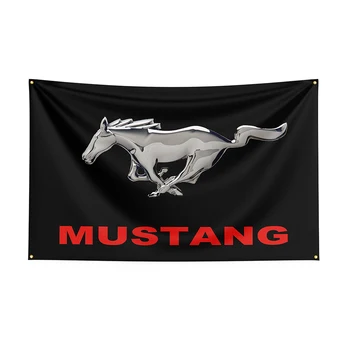 90x150cm Mustangs Karoga Poliestera Prlnted Raclng Auto Banner Dekors 1