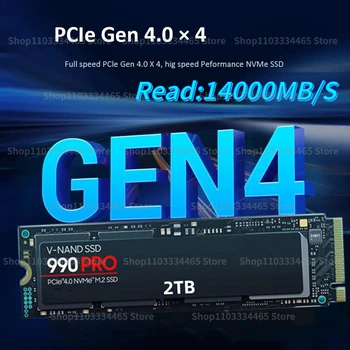 990PRO Oriģinālu Zīmolu SSD NVMe PCIe M. 2 2280 1 TB 2 TB 4TB Iekšējā Cietvielu Disks Cietā Diska Uz DATORU, Notebook galda PS5