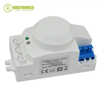 AC 220V-240V Smart 5.8 GHz LED Mikroviļņu Radara Sensora Slēdzis Cilvēka Ķermeņa Kustības Indukcijas Sensors Kontrolieris Slēdzis LED Indikators