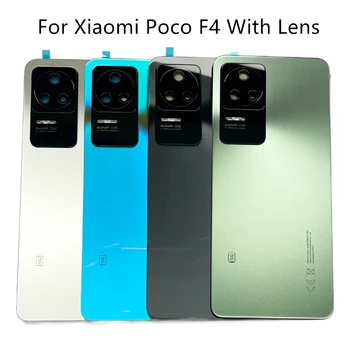 Ar Objektīvu F4 Atpakaļ, Stikla Vāks Xiaomi Poco F4 Aizmugurējo Durvju Nomaiņa Grūti Akumulatora Gadījumā, Aizmugurējais Korpusa Vāks Ar Līmi