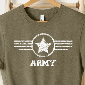 Armija T krekls Militāro Rīku Apmācības Beigšanas Zvaigznes, lai Viņas Viņu