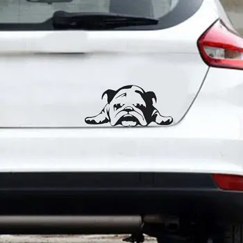 Auto Auto Uzlīme Angļu Buldogs Noguris Kucēns Suns Personalizētu Dekoratīvās Anti Scratch Uzlīmes Car Styling Uzlīme
