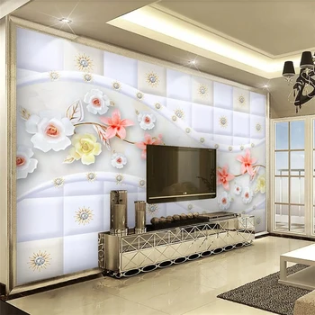 beibehang Custom tapetes, 3d foto sienas Eiropas stereo ziedu TV fona sienas dzīvojamā istabā, guļamistabā, restorāns, 3d tapetes
