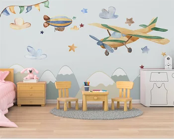 beibehang Pielāgota mūsdienu minimālisma ūdeņraža balons lido papel de parede sky bērnu istabas fona tapetes