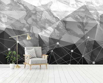 beibehang Pielāgotu mūsdienu minimālisma melnā un baltā abstraktās ģeometriskās līnijas dīvāns fona tapetes, sienas papīri mājas dekoru