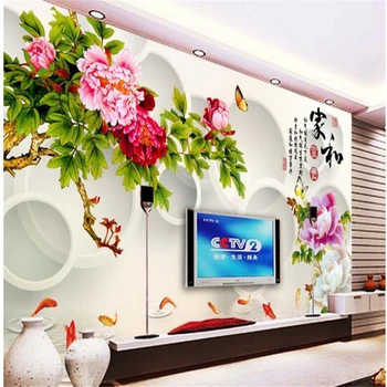 beibehang tapetes wallsModern modes mājās un bagātīgu 3D stereo TV sienas