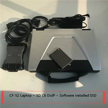 CF52 90% Jauno Toughbook PC+MB Star C6 Automašīnu Diagnosic Rīku Xenntry VCI ar programmatūru SSD atbalstu VAR DOIP WiFi Savienojumu var Viegli Izmantot,