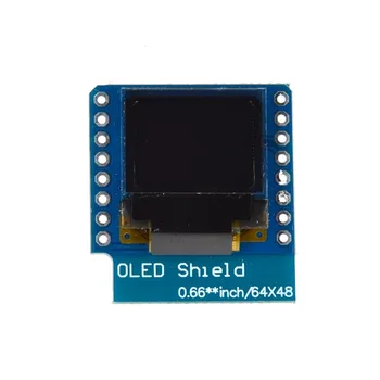 D1 Mini 0.66-collu OLED displeja modulis LCD displeja modulis IIC/I2C interfeiss