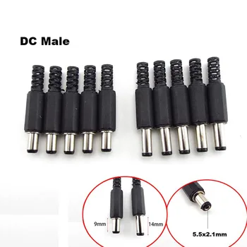 DC Vīriešu Barošanas Ligzdas, Adapteri Plug Connector 5.5mmx2.1mm Ligzda DIY Projektu