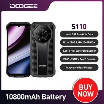 DOOGEE S110 12 GB un 256 gb Viedtālrunis Helio G99 Mobilo Telefonu 6.58