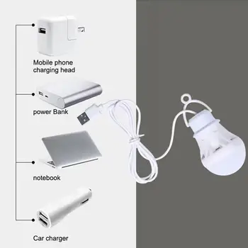 Galda Lampa Praktiski Plug-and-Play Saliktas 5W, USB-powered Mini Kempings Lampu Spuldzes Mājas Piederumi