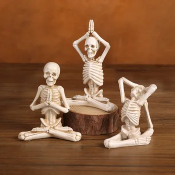 Halloween Skelets Jogas Rīcības Mini Apdare Gara Svētku Atmosfēru Apdare Dekorācijas, Butaforijas Sveķu Amatniecības