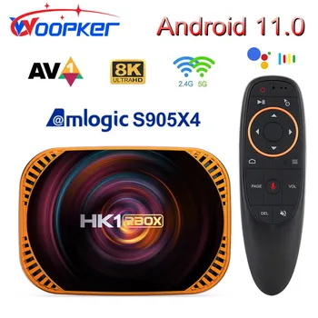 HK1 RBOX X4 Amlogic S905X4 Smart TV Box Android 11 4 GB 128G 64GB 2.4 G 5G Dual Wifi BT AV1 HDR 8K Media Player 1000M Set top box
