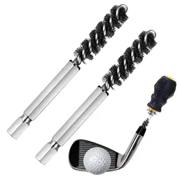 Hosel Otu, Nerūsējošā Tērauda Elektriskā Hosel Cleaner Golfa Klubi Golfa Piederumu Golf Club Brush Tool, hex bārs stiepļu suka