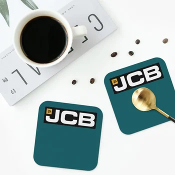 JCB Logo123 Paliktņi PVC Ādas Placemats neslīdoša Izolācijas Kafijas Paklāji Dekori Mājas Virtuve, Ēdamistaba Uzlikas Komplekts 4