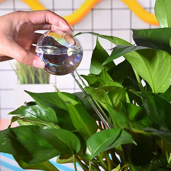 Krāsa Caurspīdīga Stikla Slinks Creative Ūdens Ierīces Zaļo Augu Podos Dārza Pilienu Kairinājums Automātiskā Waterer