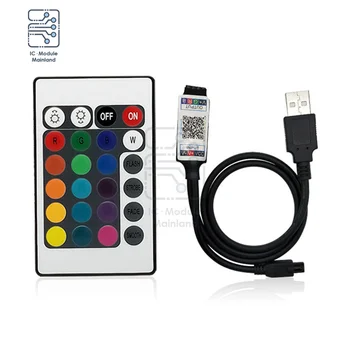 LED Gaismas SMD 2835 5050 24 Atslēgas, LED Bluetooth RGB Tālvadības Dimmer Controller Led Gaismas, Slokšņu Kontrolieris