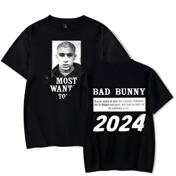 Lielgabarīta T krekls Bad Bunny Visvairāk Vēlējās Tour T-krekls Vīriešiem Sieviete ar Īsām Piedurknēm Vasaras Tee Streetwear Topi