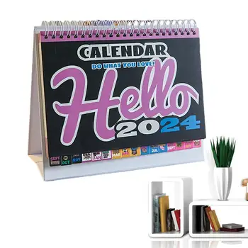 Maza Galda Kalendārs 2024. Gadam Desktop Kalendārs Stilīgs Un Skaisti Desktop Kalendārs Ar Flip-up Dizains Un Mazu Etiķeti Auto