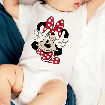 Minnie Mouse Baby Girl Apģērbu Jaundzimušajiem Vasaras Kokvilnas Bodysuits Zīdaiņiem Ropa De Bebe Bērnu Apģērbu Jaunā Dzimis