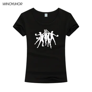 Modes Mākslas Vingrošana Print T-Krekls Sievietēm Ar Īsām Piedurknēm, Sieviešu T Krekls Grupas Ritmikas Vingrotājs Topi Par Dāmu Meitene