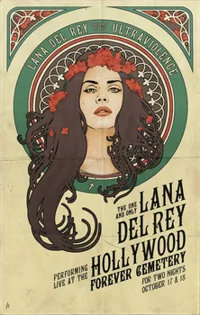 Mājas Dekori Lana Del Rey Mūzika Star 10 - Zīda Art Sienas Plakātu Apdare Dāvanu