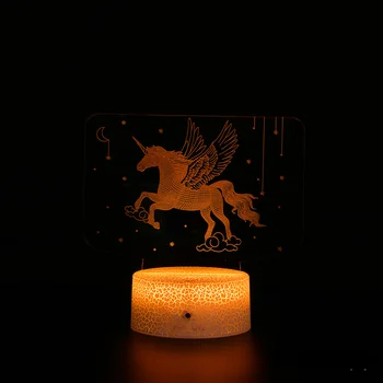 Nighdn Unicorn Lampas LED USB Nakts Gaisma 7 Krāsa Mainās Gultas Galda Lampa Unicorn Dāvana Meitenēm Bērnu Istabas Dekors Nightlight