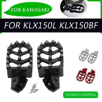 Par Kawasaki KLX150L KLX150BF KLX 150 L KLX150 BF KLX 150L KLX 150BF 2017 Piederumi Kāju Footpegs Kāju Balsti Naglas Pedāļi
