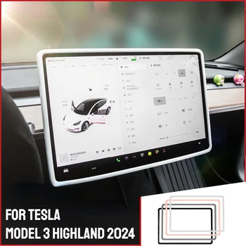 Par Tesla Model 3+ Highland 2024. Gadam Silikona Ekrāna Rāmja Parādīšanas Režīmā Malas Aizsargs Centrālās Vadības Seguma Automašīnu Accessores