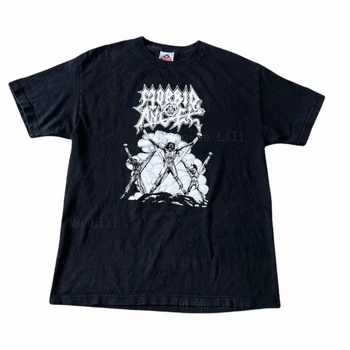 Pasūtījuma Top T-Krekls 1990. Morbid Angel Svētīgi Ir Slims Nāk Tava Valstība Vintage Izmērs Liels