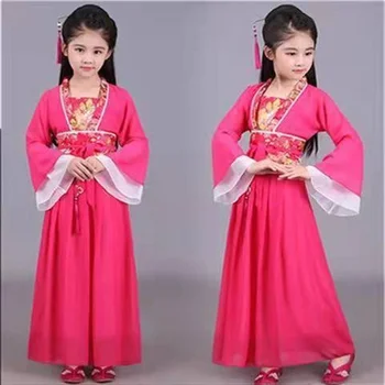 Princese Childs Ķīniešu Tradicionālā Kleita Meitenēm Lielo Ķīnas Tradicionālās Tautas Deju Kleitu Meitenei Pasaku Bērnu Karnevāla Kostīms