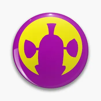 Purpura Un Dzeltena Uz Visiem Laikiem Larryboy Sumināšana Mīksto Pogu Pin Modes Dekori Funny Multiplikācijas Filmu, Cepure, Apkakle Cute Radošais Drēbes, Emblēmu