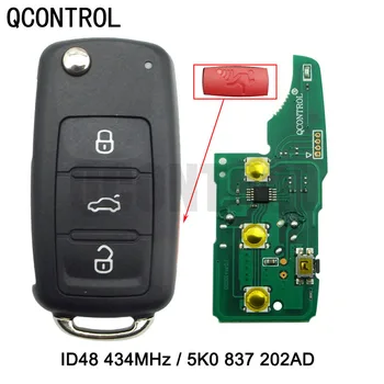 QCONTROL 3 1 BTCar Tālvadības Atslēgu 433MHz VW/VOLKSWAGEN Beetle/Caddy/Eos/Golf/Jetta/Polo/Scirocco/Tiguan/Touran/UP 5K0 837 202 REKLĀMA