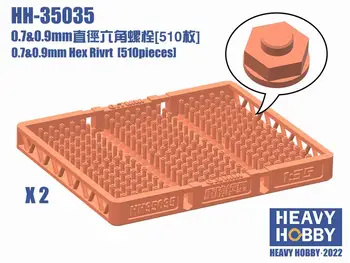 Smago hobijs HH-35035 0.7&0.9 mm Hex Rivrt (510 gabali)