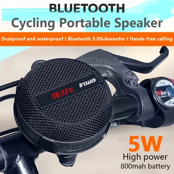 Smart LED digitālo displeju bezvadu velo velosipēdu Bluetooth skaļruni, āra portatīvo ūdensizturīgs subwoofer, hands-free / TF kartes