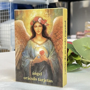 Spānijas Oracle Klāja 44+1 Tarot Kartes Padomus Eņģeļi ar Atslēgvārdiem Pravietojumu par To ar Nozīmē