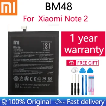Sākotnējā Tālruņa Akumulatora darbības traucējumu indikatora Note2 Akumulatora Xiaomi Mi 2. Piezīme BM48 Baterijas Bateria par Xiaomi Note2 + Dāvana Tools +Uzlīmes