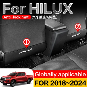 Toyota HILUX 2019 2020 2022 2023 2024 Oglekļa Šķiedras Aizmugures Piederumi, Piederumu, Auto interjera Sēdekļa anti kick pad Aizsardzības Mat