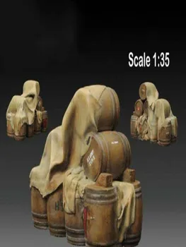 Unassambled 1/35 seno Klāta Koka Mucās, Kas (IETVER VIENU ) Sveķu attēls miniatūra komplekti Unpainted