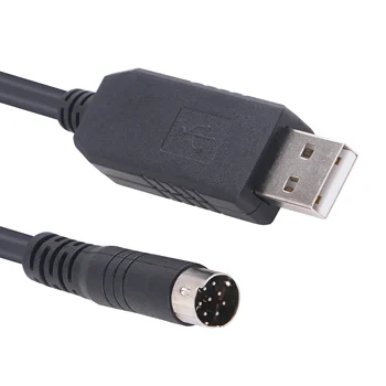 USB ar 6-pin Mini Din RS232 Sērijas Sakaru Kabelis LS XGB XBM XBC PLC PC Kontroles Lejupielādēt Kabeli