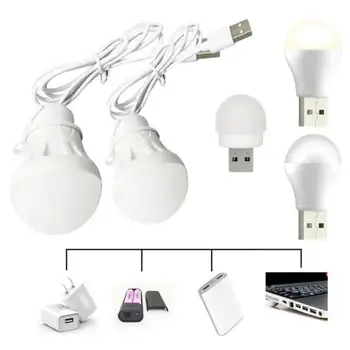 USB Portatīvo LED Lampas, LED Spuldzes, 5V 3W Grāmatu Gaismas Enerģijas Taupīšanas Avārijas Lampas Āra Kempings Gaismas, Iekštelpu Lasīšanas Gaismas Spuldzes