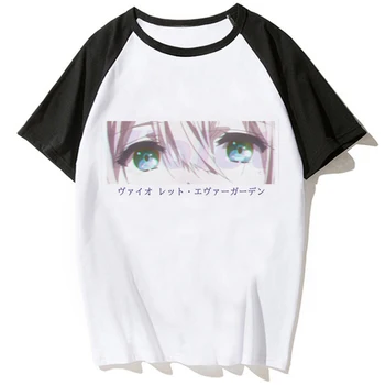 Violeta Evergarden tshirt sieviešu manga anime Y2K t krekls meitene manga apģērbu