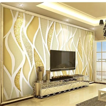 wellyu papel de parede 3D Custom tapetes Zelta luksusa zelta mirdzums līnijas 3d stereo TV fona sienas papier peint